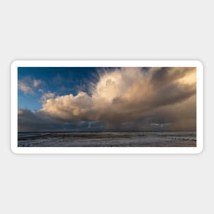 Clouds over Sheringham Town Sticker